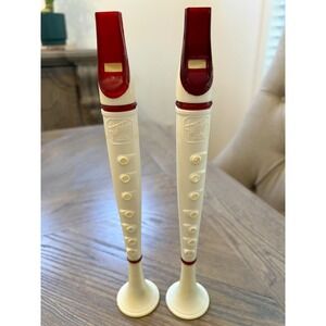 Vintage 1950s Thompson Flutophone Flute by Trophy Products –Red & White, Working
